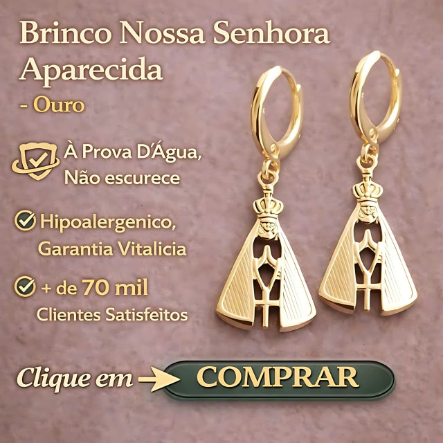 Brinco Nossa Senhora Aparecida - Feminino