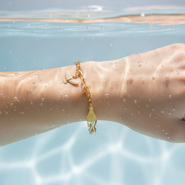 Pulseira Espírito Santo e Cruz