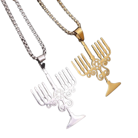 Colar Menorah de Israel - Em Ouro