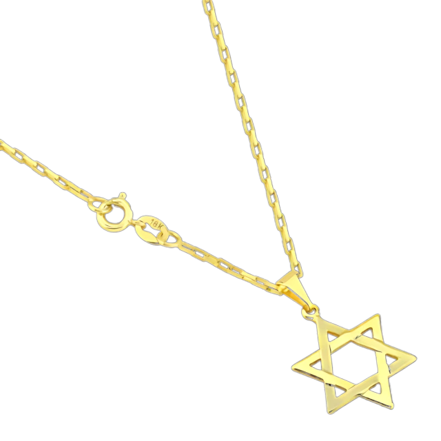 Corrente Estrela de Davi - Em Ouro
