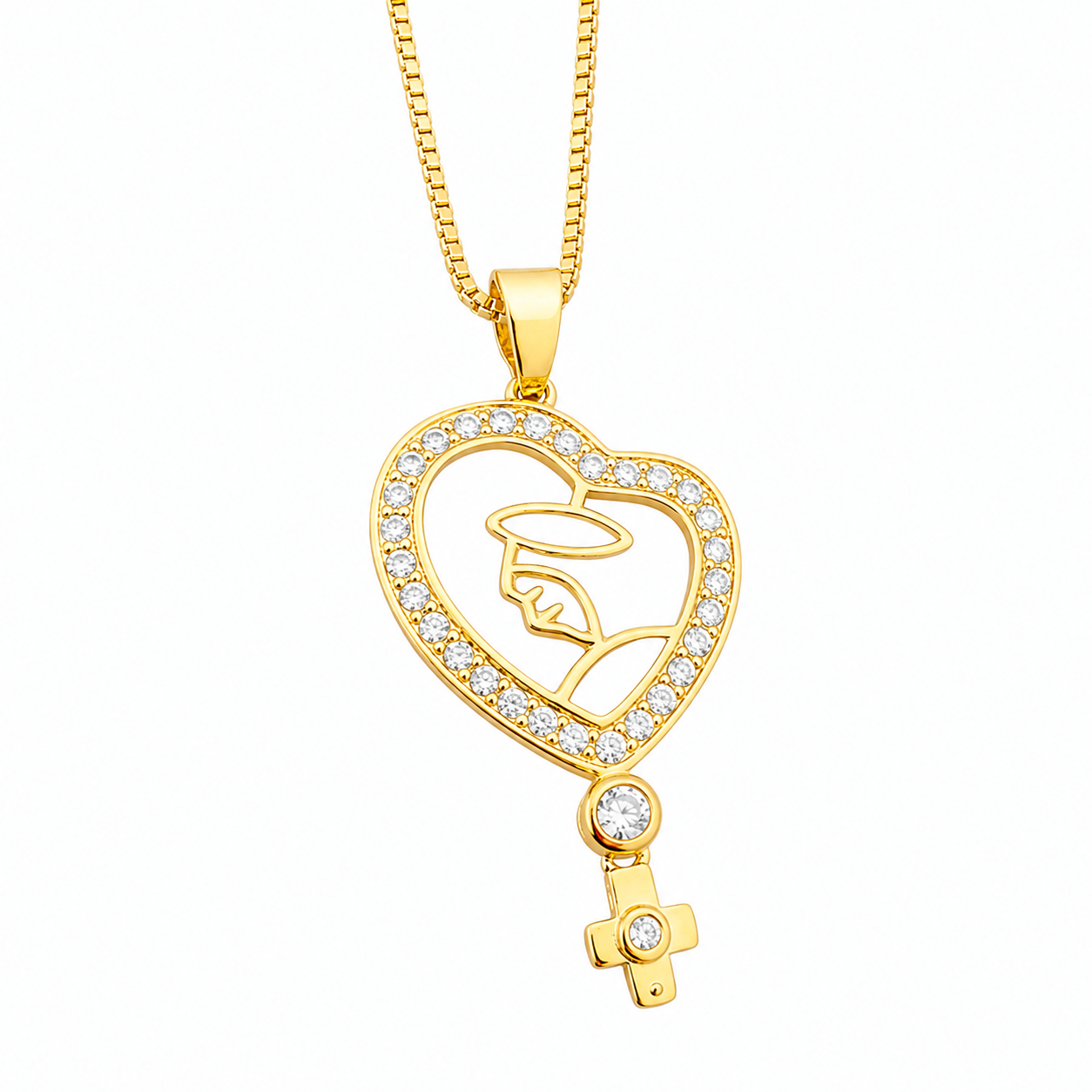 Corrente Feminina Nossa Senhora - Em Ouro