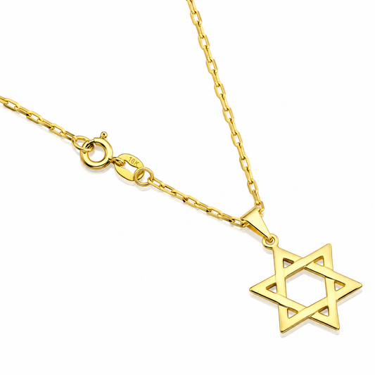 Corrente Estrela de Davi - Em Ouro