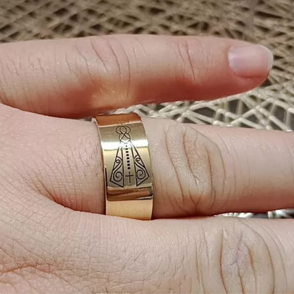 Par de Alianças Premium - Nossa Senhora Padroeira