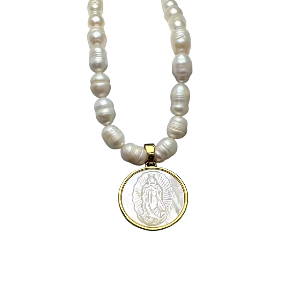 Colar de Pérolas Feminino - Nossa Senhora de Guadalupe