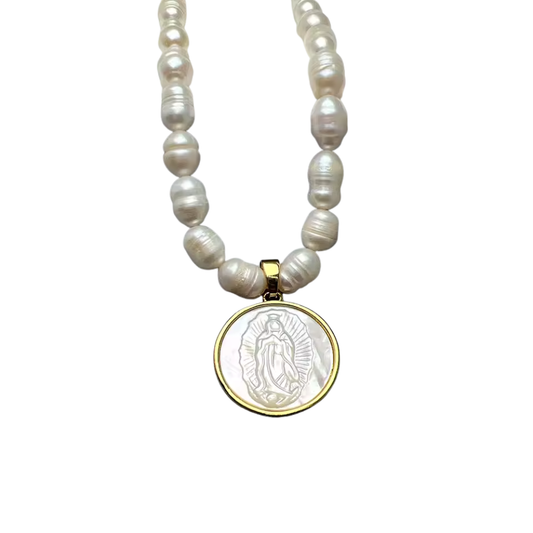 Colar de Pérolas Feminino - Nossa Senhora de Guadalupe