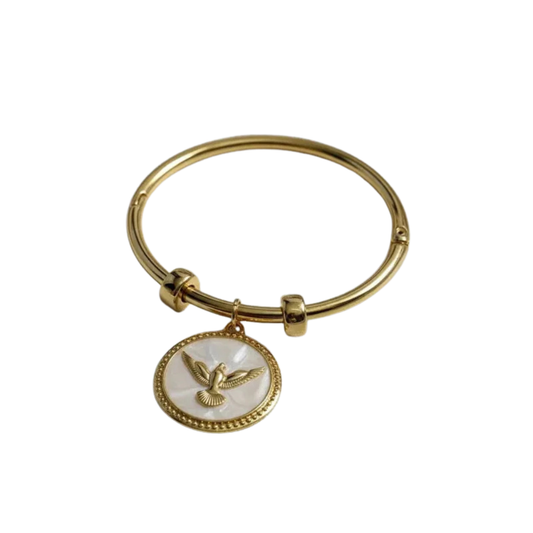 Bracelete Espirito Santo - Em Ouro