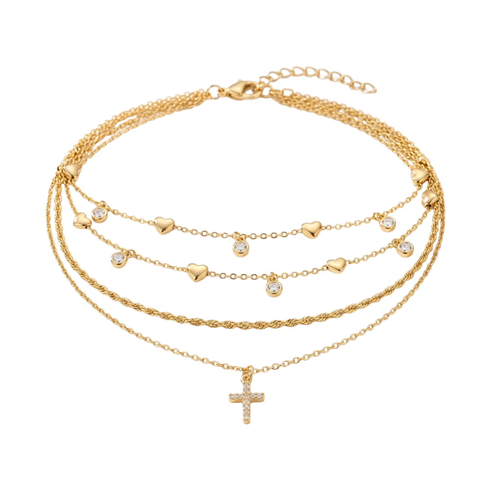 Tornozeleira Religiosa Feminina Conjunto