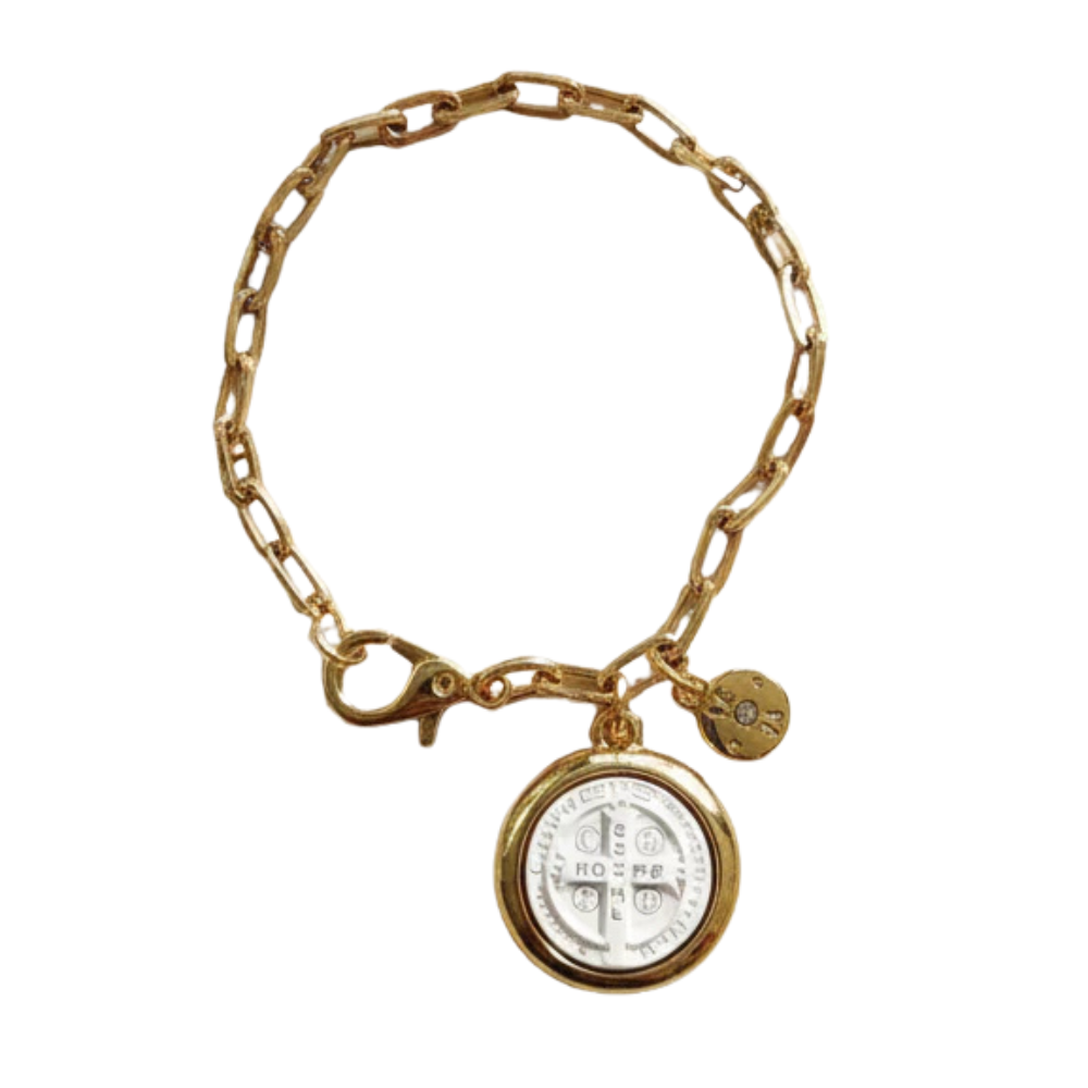 Pulseira Medalha São Bento - Feminino