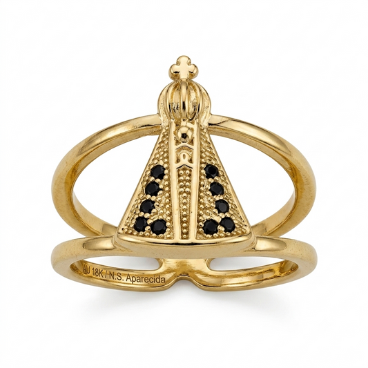 Anel Nossa Senhora Feminino - Dourado