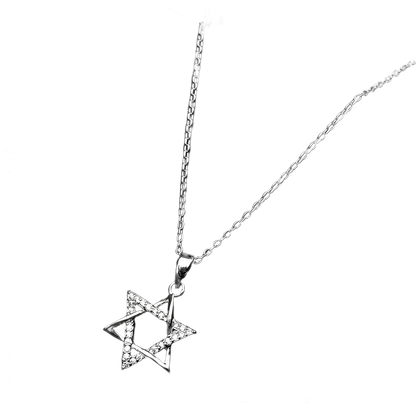 Colar Feminino Estrela de Davi - Prata Esterlina 925