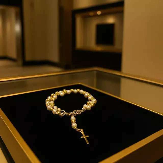 Terço De Pulso Ouro feminino