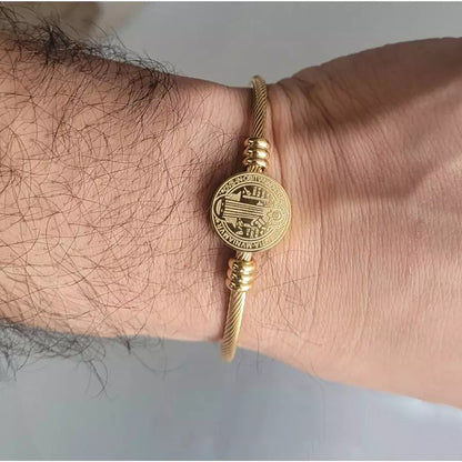 Bracelete São Bento - Ajustável Dourado