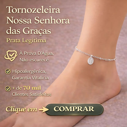 Tornozeleira Nossa Senhora das Graças feminina