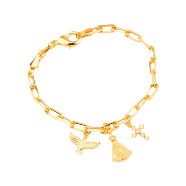 Pulseira Nossa Senhora, Espírito Santo e Cruz
