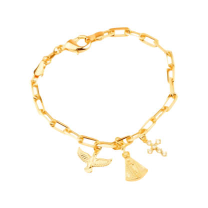 Pulseira Nossa Senhora, Espírito Santo e Cruz