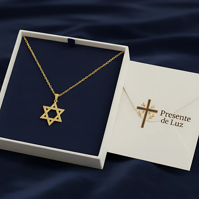 Corrente Estrela de Davi masculina