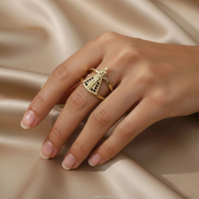 Anel Nossa Senhora Feminino - Ouro
