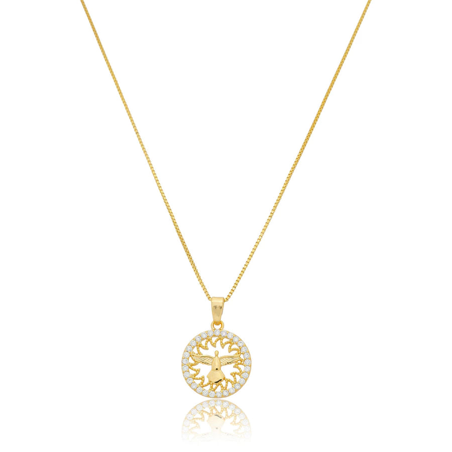Colar Espírito Santo - Medalha Vazada