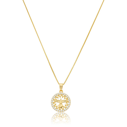 Colar Espírito Santo - Medalha Vazada