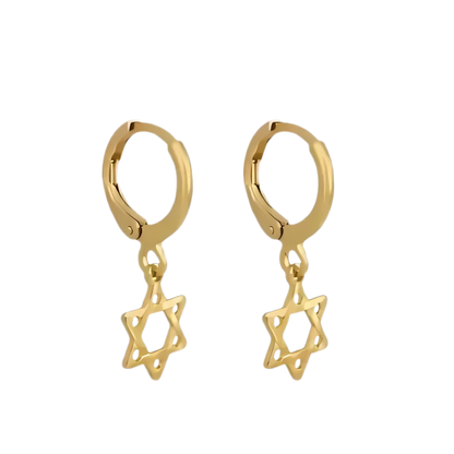Brinco Estrela De Davi - Em Ouro